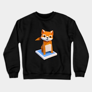 Geometric Shibu Dog Crewneck Sweatshirt